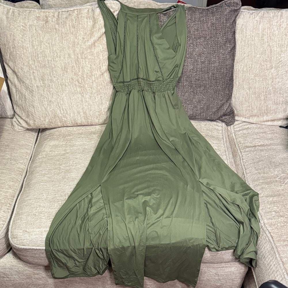 Women’s Green Sleeveless maxi Dress